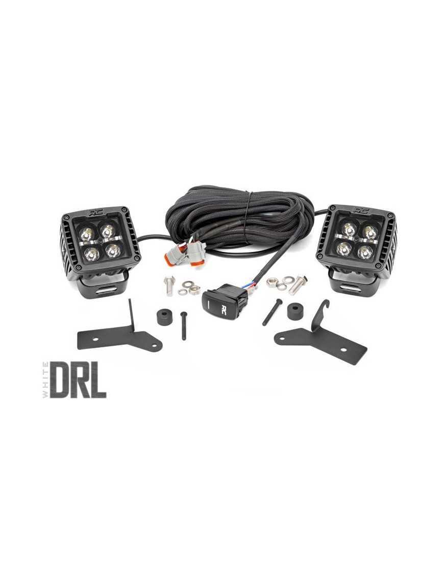 Lampy LED 2" kwadratowe white DRL Rough Country Black Series