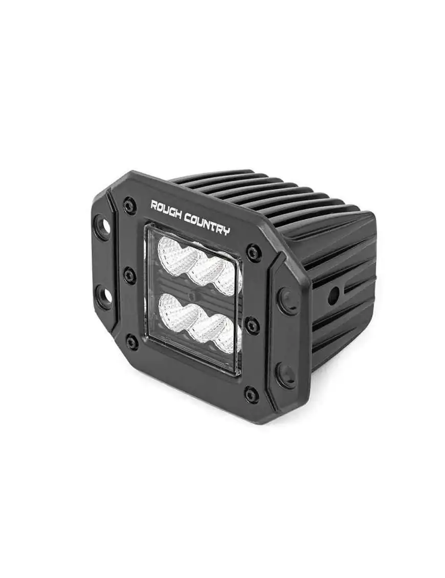 Lampy LED 2" kwadratowe wpuszczane flood Rough Country Black Series