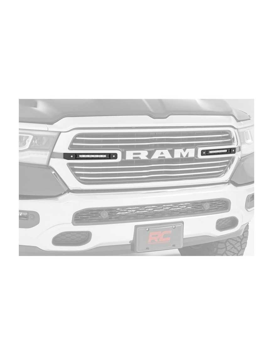 Oświetlenie LED HID i inne 6" do grilla Rough Country Chrome Series