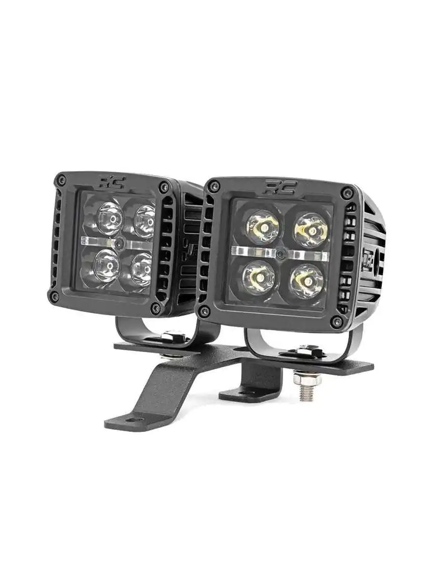 Lampy LED 2" kwadratowe white DRL Rough Country Black Series