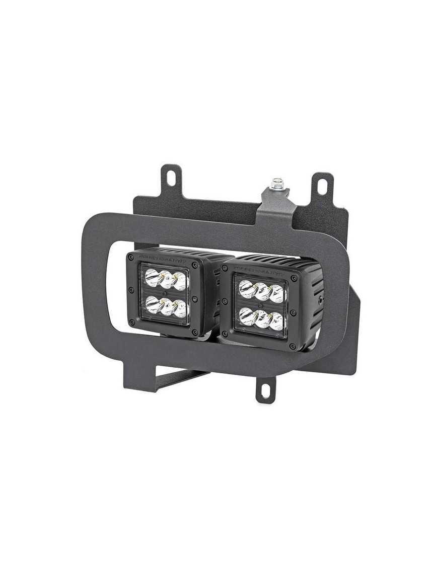 Podwójne lampy przeciwmgielne LED Flood Beam Rough Country Black Series