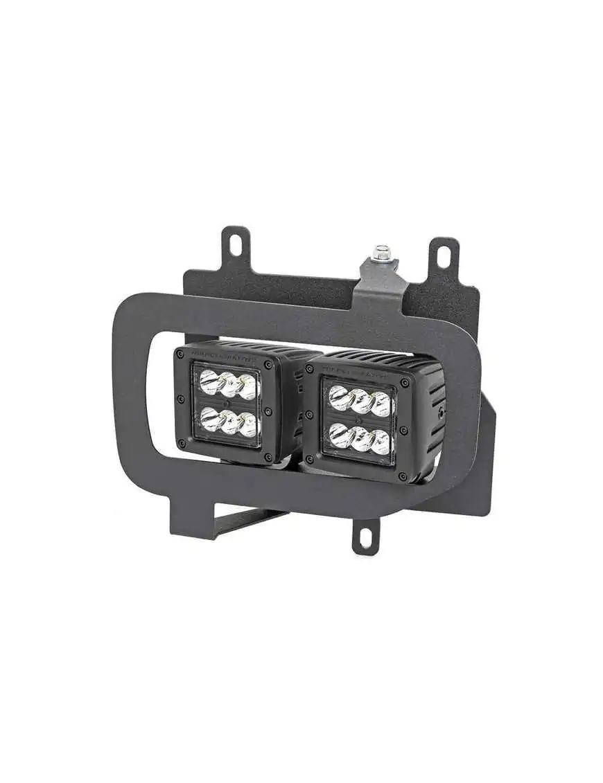 Podwójne lampy przeciwmgielne LED Flood Beam Rough Country Black Series