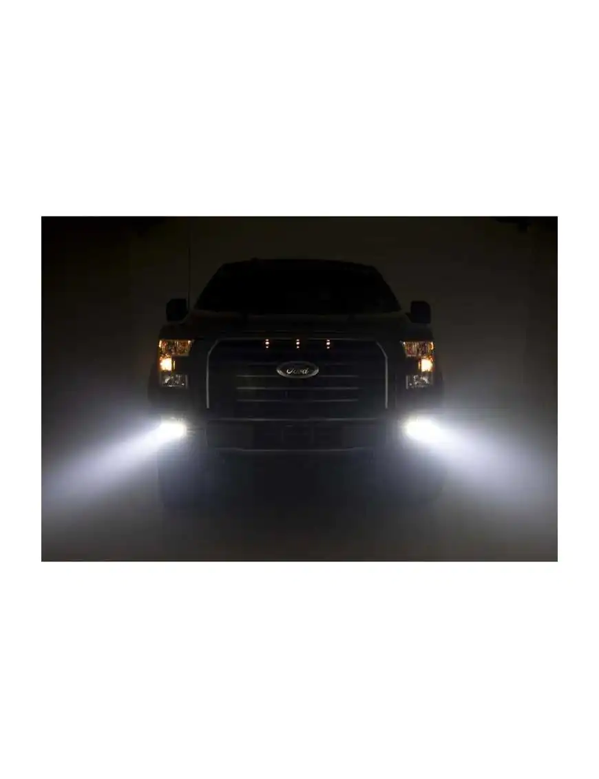 Podwójne lampy przeciwmgielne LED Flood Beam Rough Country Black Series