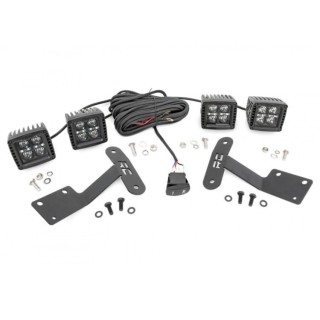 Zestaw lamp LED 2" Amber DRL Rough Country Black Series