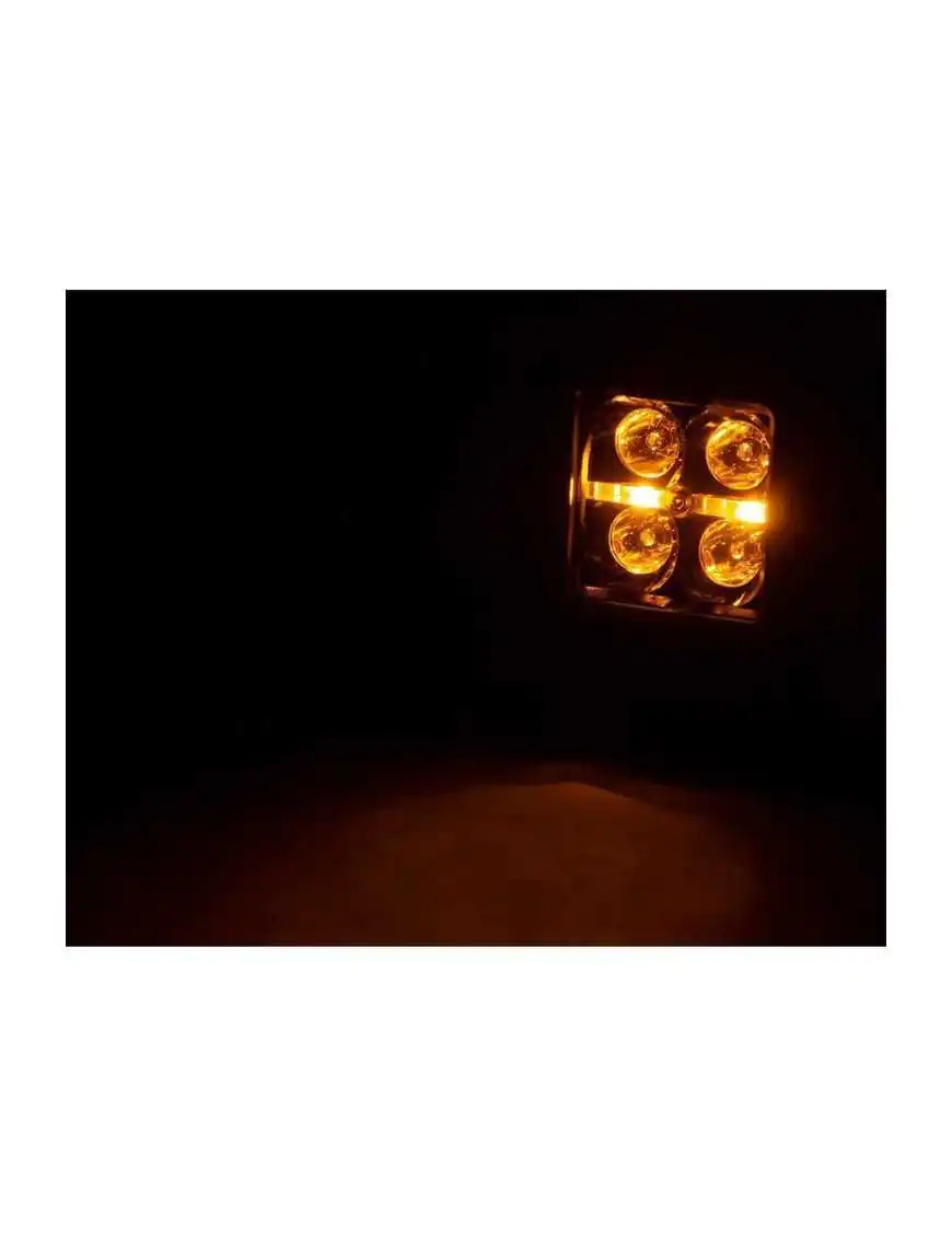 Zestaw lamp LED 2" Amber DRL Rough Country Black Series