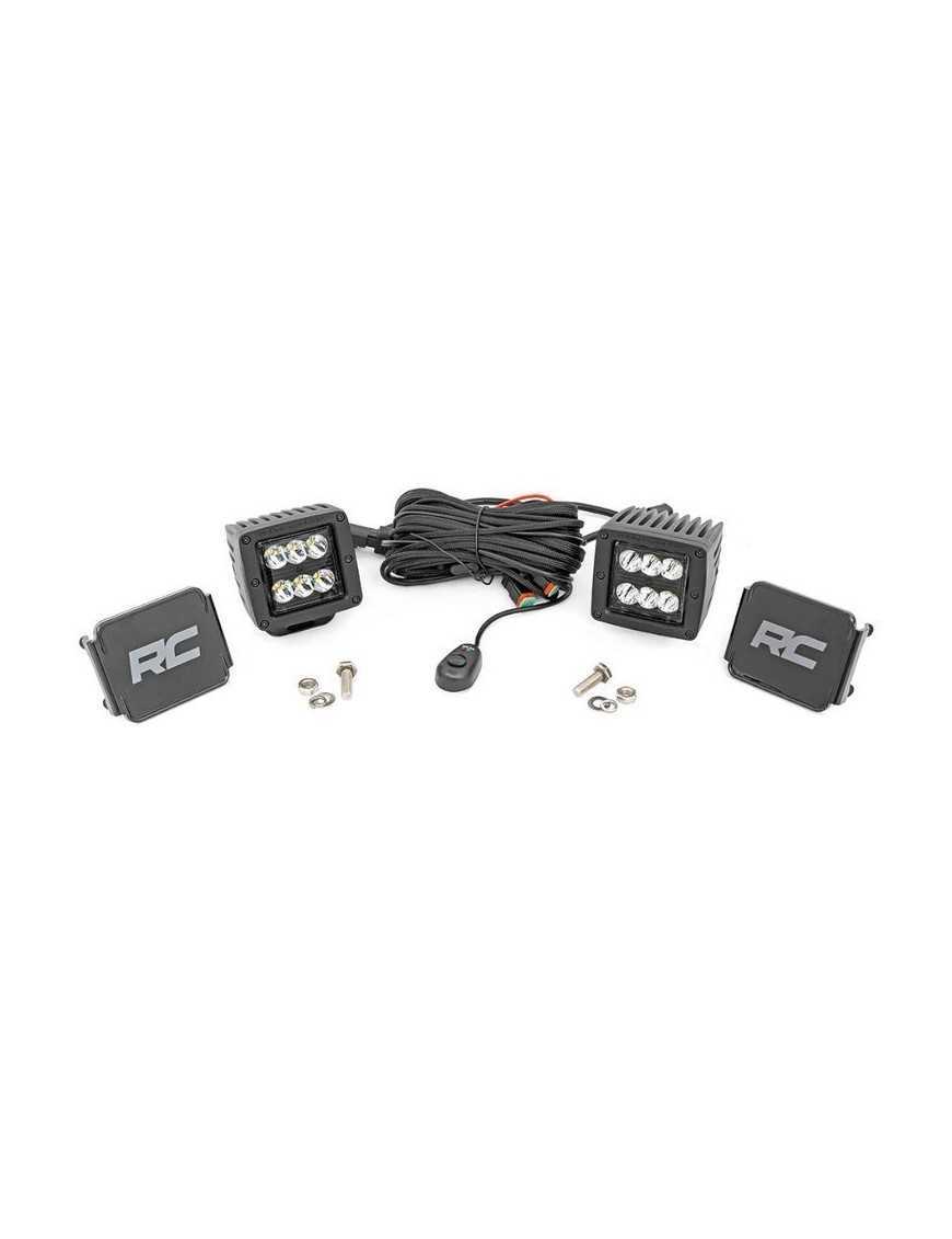 Zestaw lamp LED 2" Flood Beam Rough Country Black Series