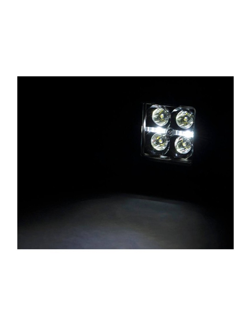 Zestaw lamp LED 2" White DRL Rough Country Black Series