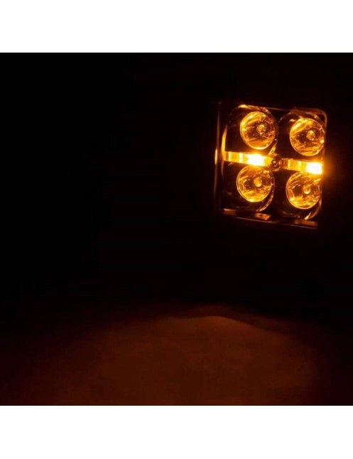Lampy Cree LED 2" Amber DRL z mocowaniem Rough Country Black Series