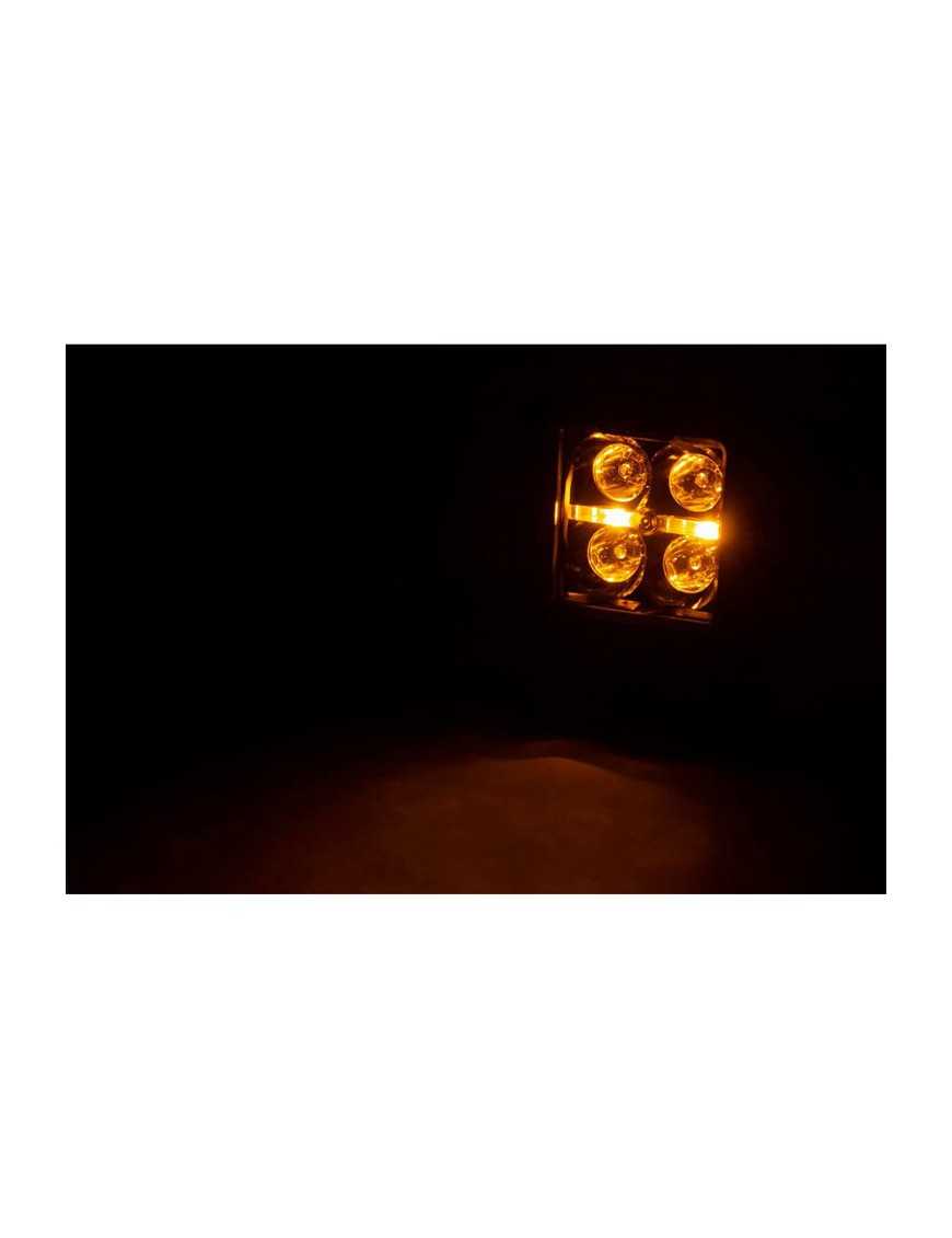 Lampy przeciwmgielne LED Amber DRL z mocowaniem Rough Country Black Series