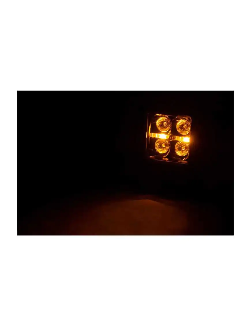 Lampy przeciwmgielne LED Amber DRL z mocowaniem Rough Country Black Series