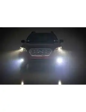 Lampy przeciwmgielne LED White DRL z mocowaniem Rough Country Black Series