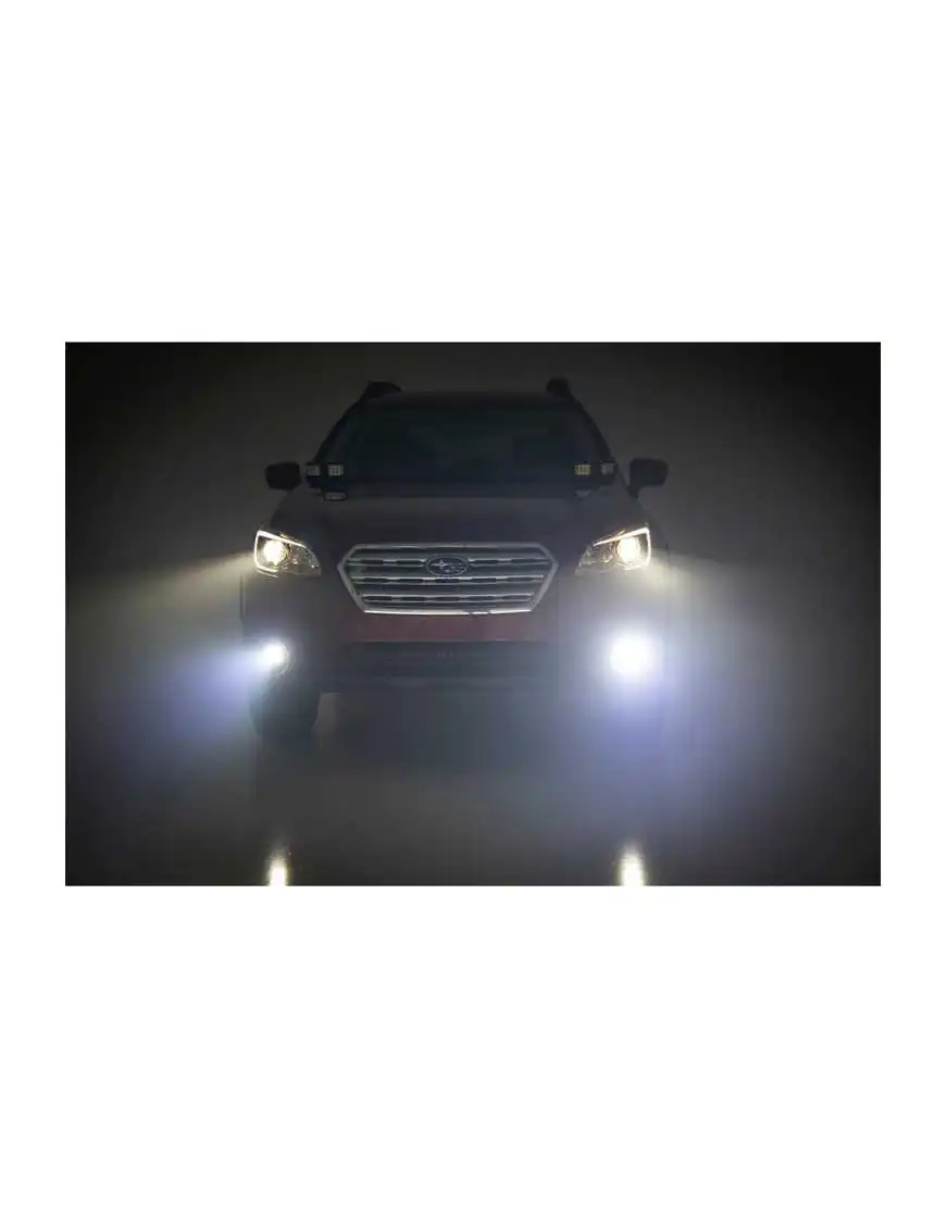 Lampy przeciwmgielne LED White DRL z mocowaniem Rough Country Black Series