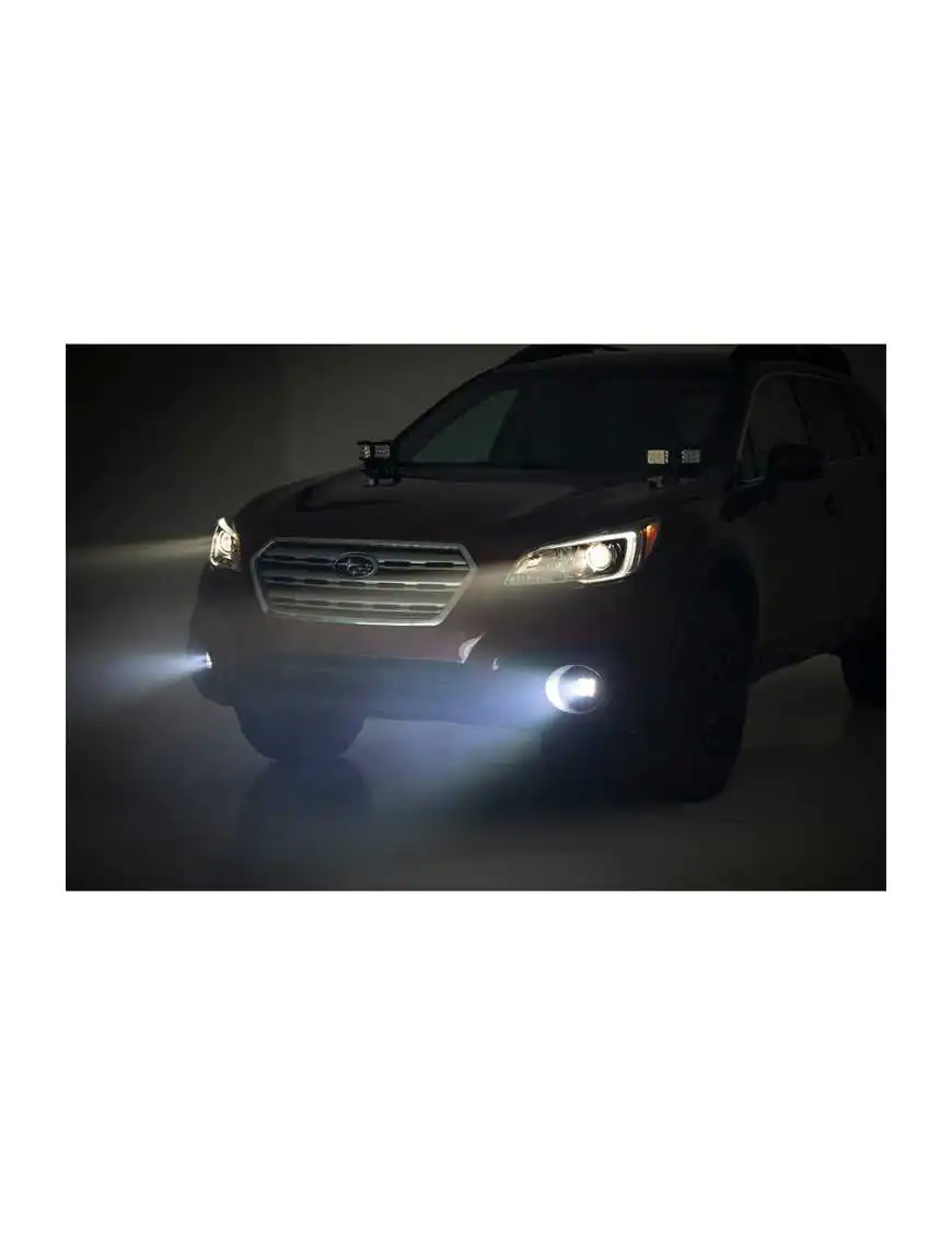 Lampy przeciwmgielne LED White DRL z mocowaniem Rough Country Black Series