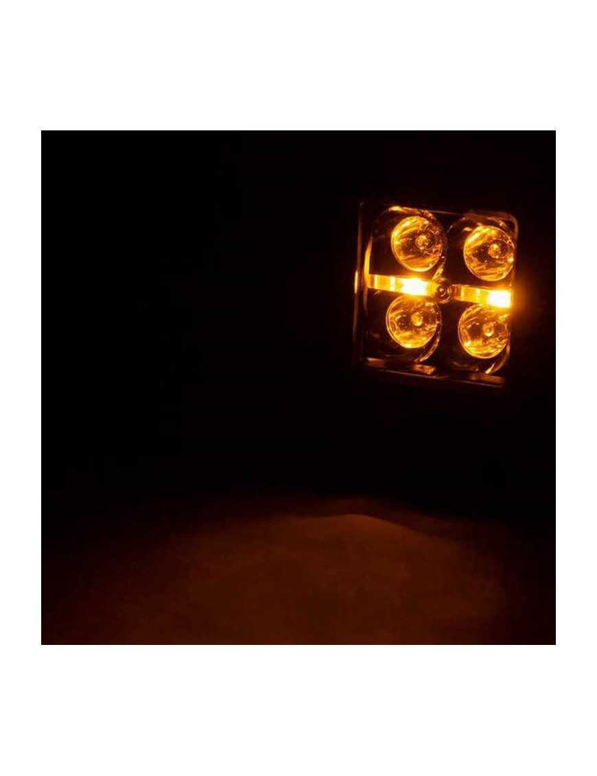 Lampy LED 2" kwadratowe amber DRL spot Rough Country Black Series