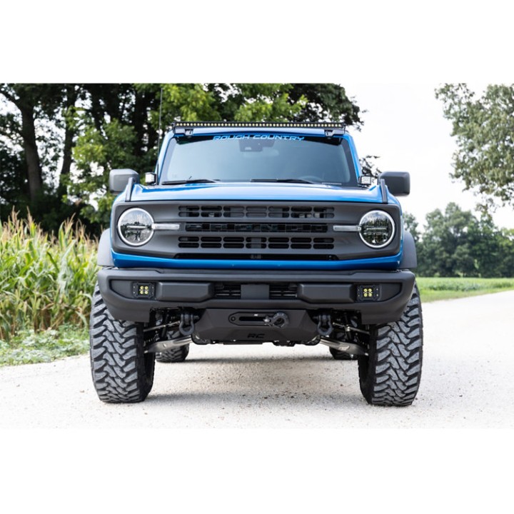 Lampy LED 2" kwadratowe white DRL Rough Country Black Series