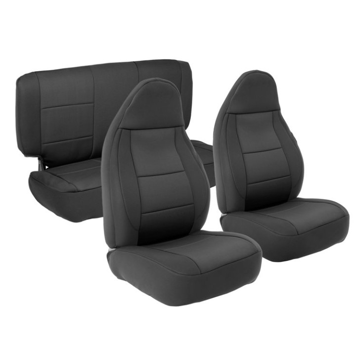 Komplet pokrowców na fotele Black Sides/Black Center neopren Smittybilt