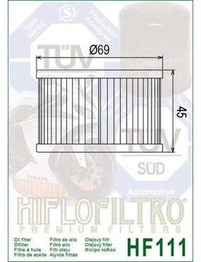 Filtr Oleju TRX 400 650 680 Rincon HF111