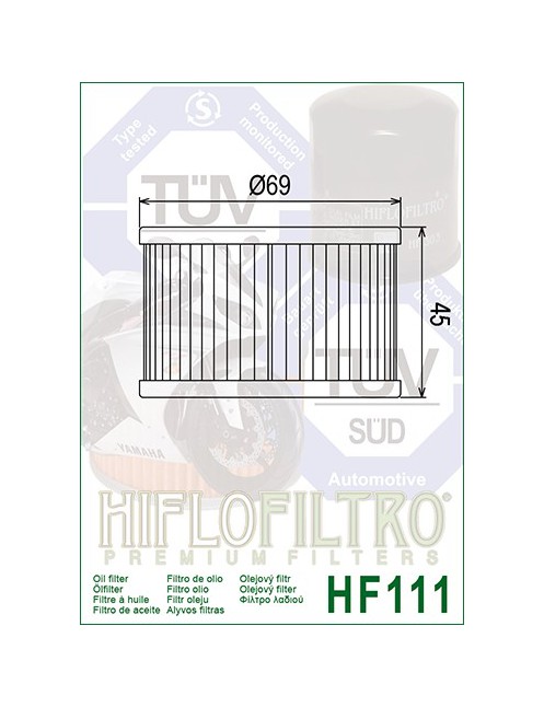Filtr Oleju TRX 400 650 680 Rincon HF111