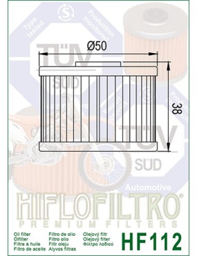 Filtr Oleju KFX450R HF112