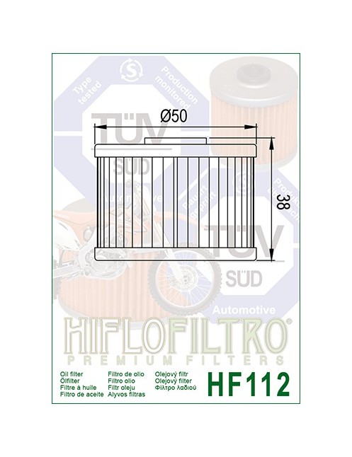 Filtr Oleju KFX450R HF112