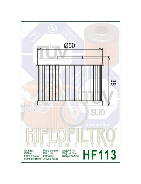 Filtr Oleju TRX400 EX HF113