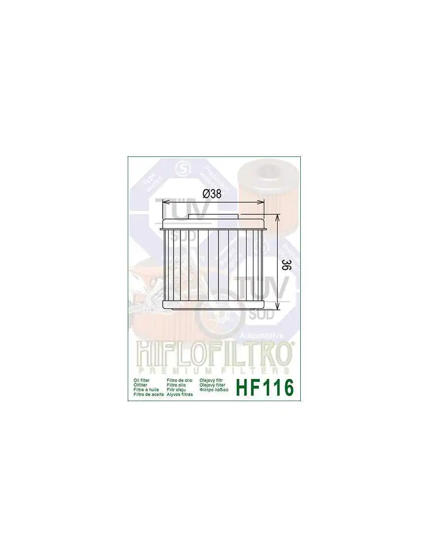 Filtr Oleju CRF 250 450 HF116 | Szekla4x4.pl