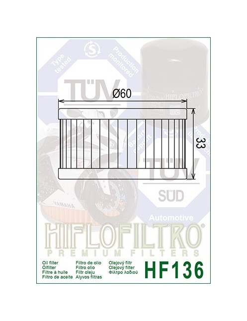 Filtr Oleju DR 250 350 HF136