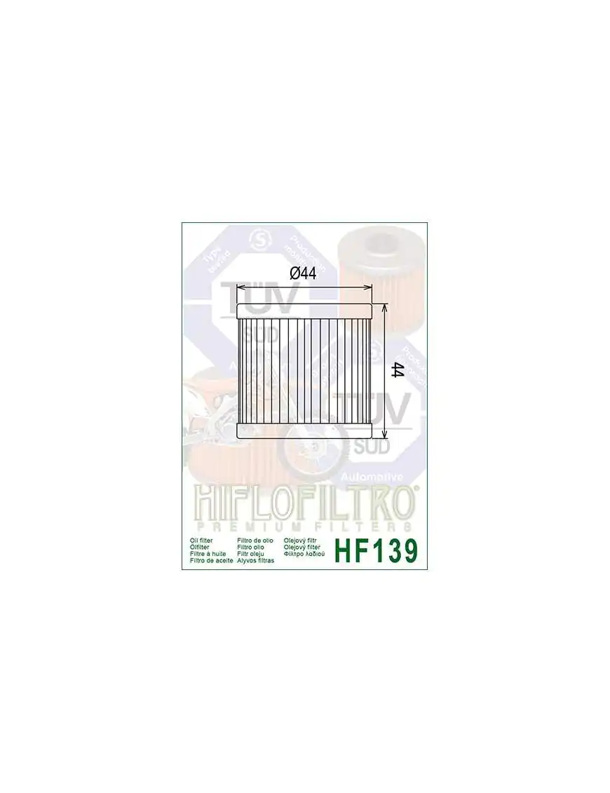 Filtr Oleju DR-Z400 HF139 | Szekla4x4.pl