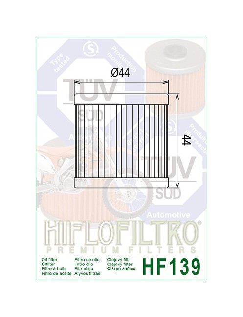 Filtr Oleju DR-Z400 HF139
