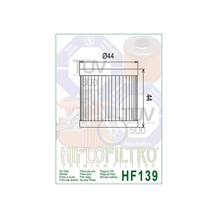 Filtr Oleju DR-Z400 HF139 Hiflofiltro - ujęcie 2
