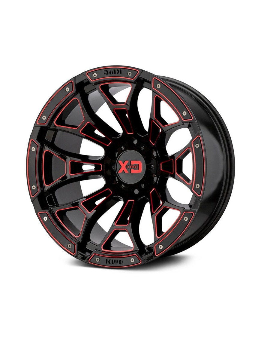 Felga aluminiowa XD841 Boneyard Gloss Black Milled With Red Tint XD Series