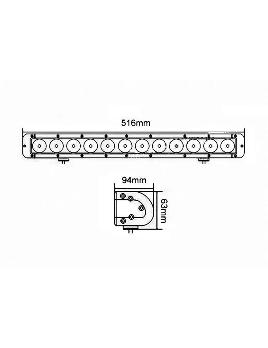 Panel 12x LED Combo 120W 55,5cm 3900lm | Szekla4x4.pl