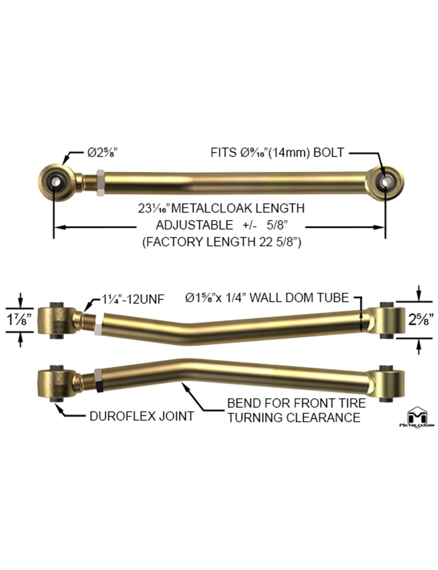 Duroflex Control Arms, JK Wrangler, Lower Front