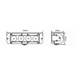 Panel  4x10W 196mm SPOT 40W Habitat - ujęcie 2
