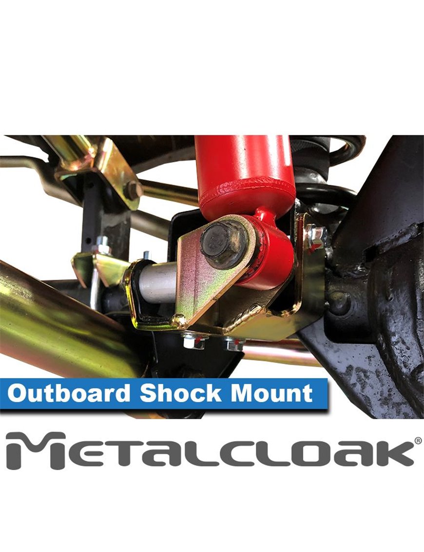 Outboard Shock Mount Spacer, Relocation Kit, JK Lower Front