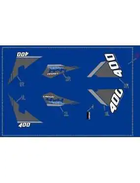 COMPLETE STICKER SET - LINHAI LOGO (BLUE PLASTIC) 400