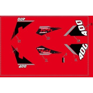 COMPLETE STICKER SET - LINHAI LOGO (RED PLASTIC) 400