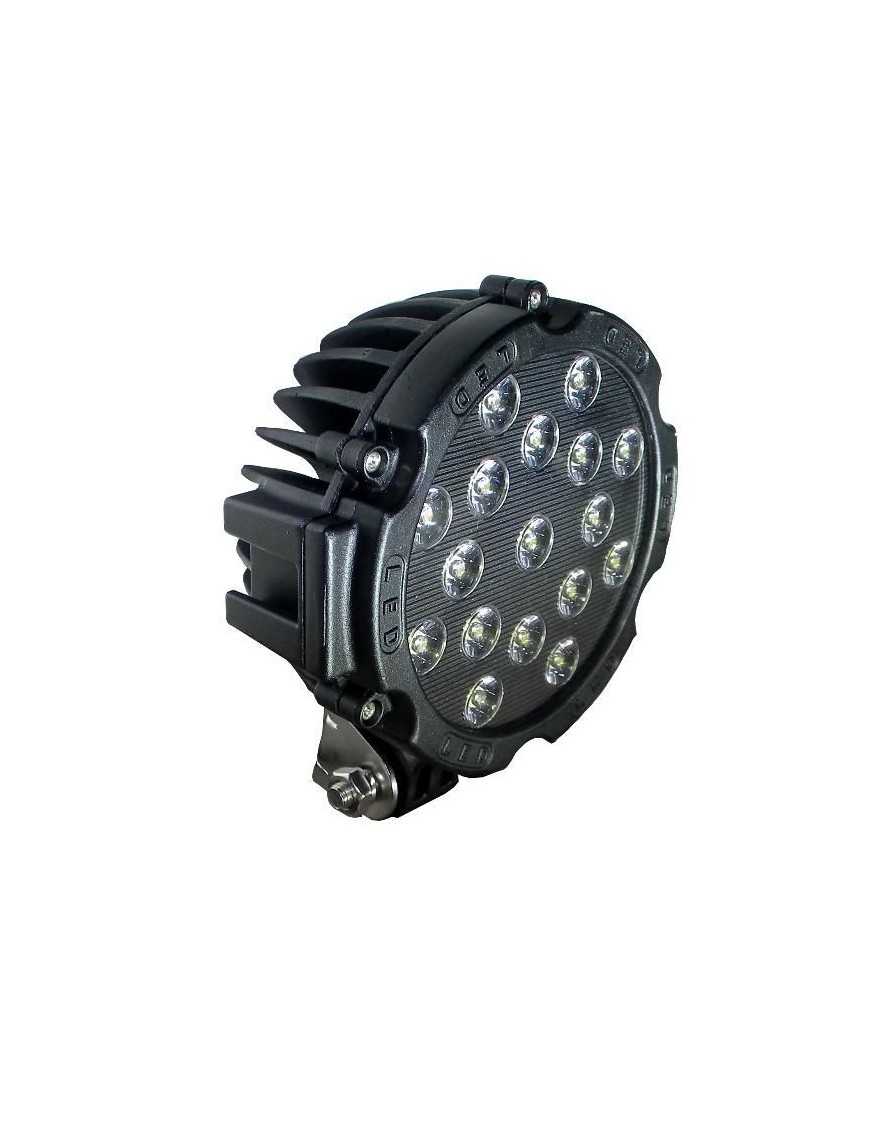 Lampa robocza LED 17x LED okrągła czarna