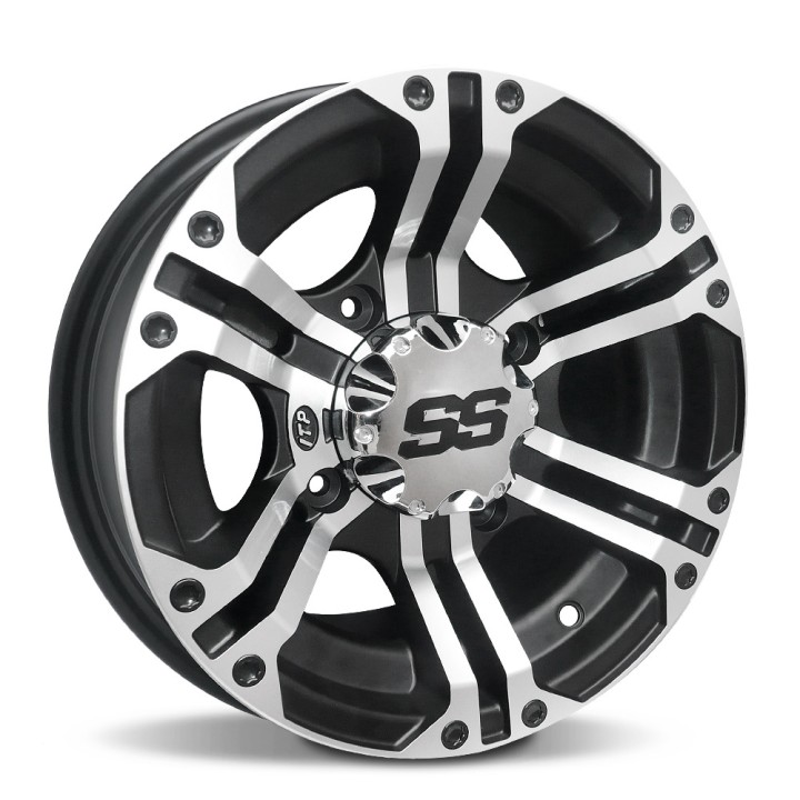 ITP SS212, 12x7 (5+2) Machined w/Black 4/110