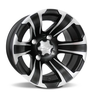 ITP SS312, 12x7 (5+2) Matte Black w/ Machined 4/110