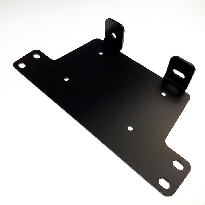 License plate lamp mounting plate