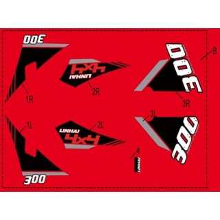LINHAI LOGO (RED PLASTIC) 300