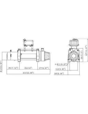 Winch Kingone TDS-12.0H 12000 lbs [5443 kg] 12V