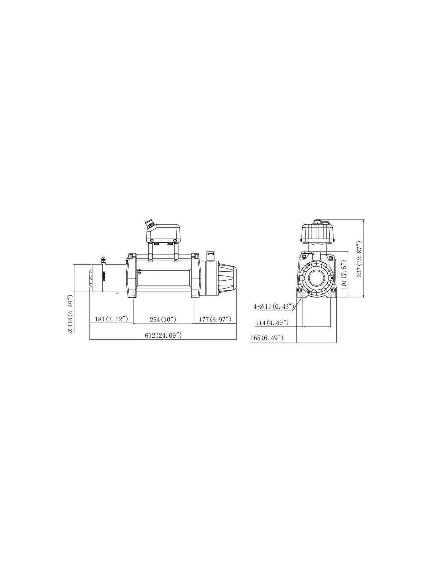 Winch Kingone TDS-12.0H 12000 lbs [5443 kg] 12V