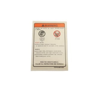 Warning Sticker,Riding