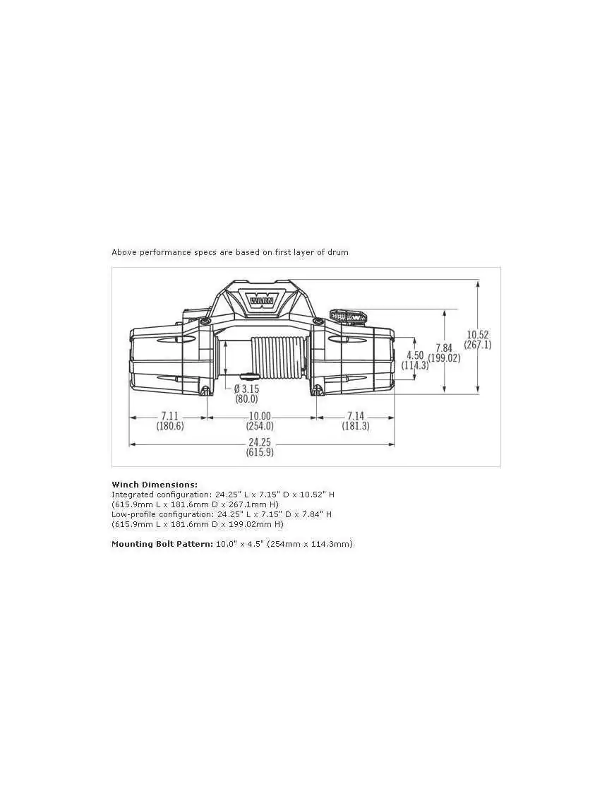 Electric Winch - Warn Zeon 10K (pulling capacity: 4536 kg)