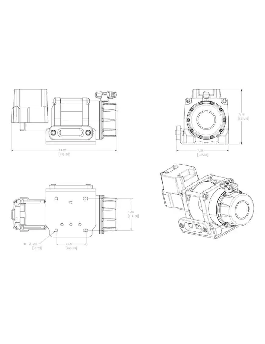 Wycigarka elektryczna - WARN 5000 DC 12V (ucig: 2268 kg)