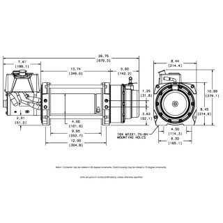 Wycigarka elektryczna - WARN Series 15 - 24V DC (ucig: 6804 kg)