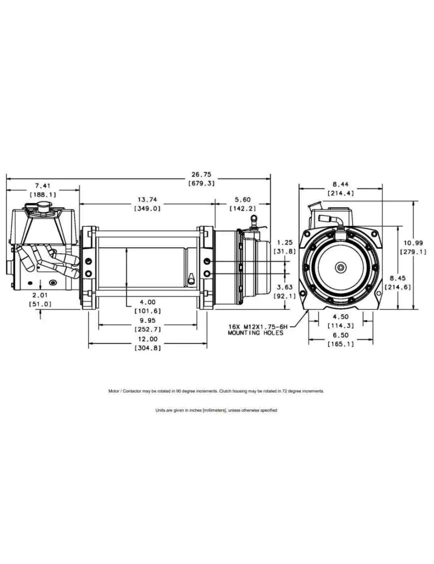 Wycigarka elektryczna - WARN Series 15 - 24V DC (ucig: 6804 kg)