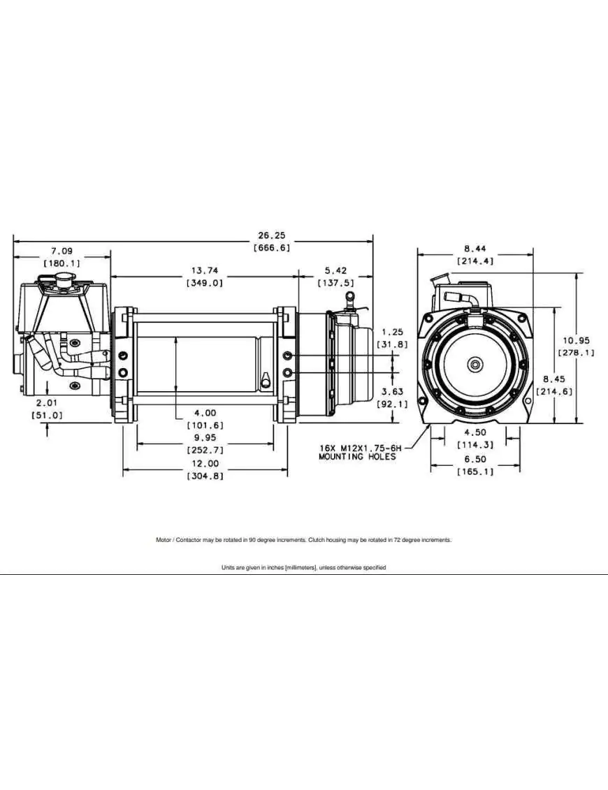 Wycigarka elektryczna - WARN Series 12 - 12 V DC (ucig: 5443 kg)